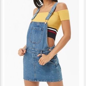 Denim overall dress